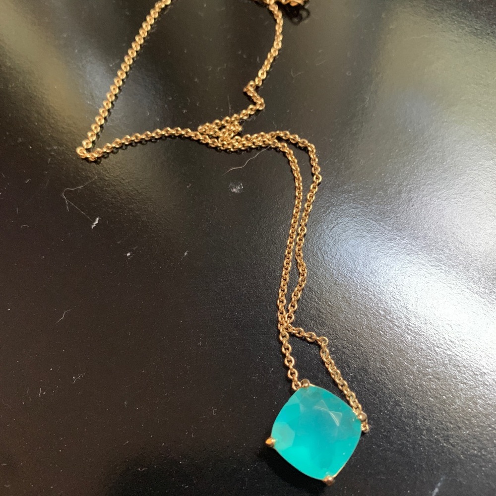 Kate Spade Square Turquoise Gem Necklace